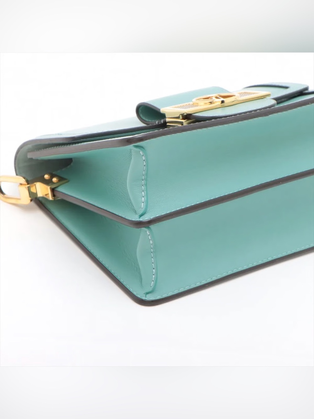 ✨🛍️ Louis Vuitton Light Blue Leather Mini Dauphine Shoulder Bag - Picture 5 of 10